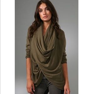 Alice + Olivia Green Wrap Around Sweater